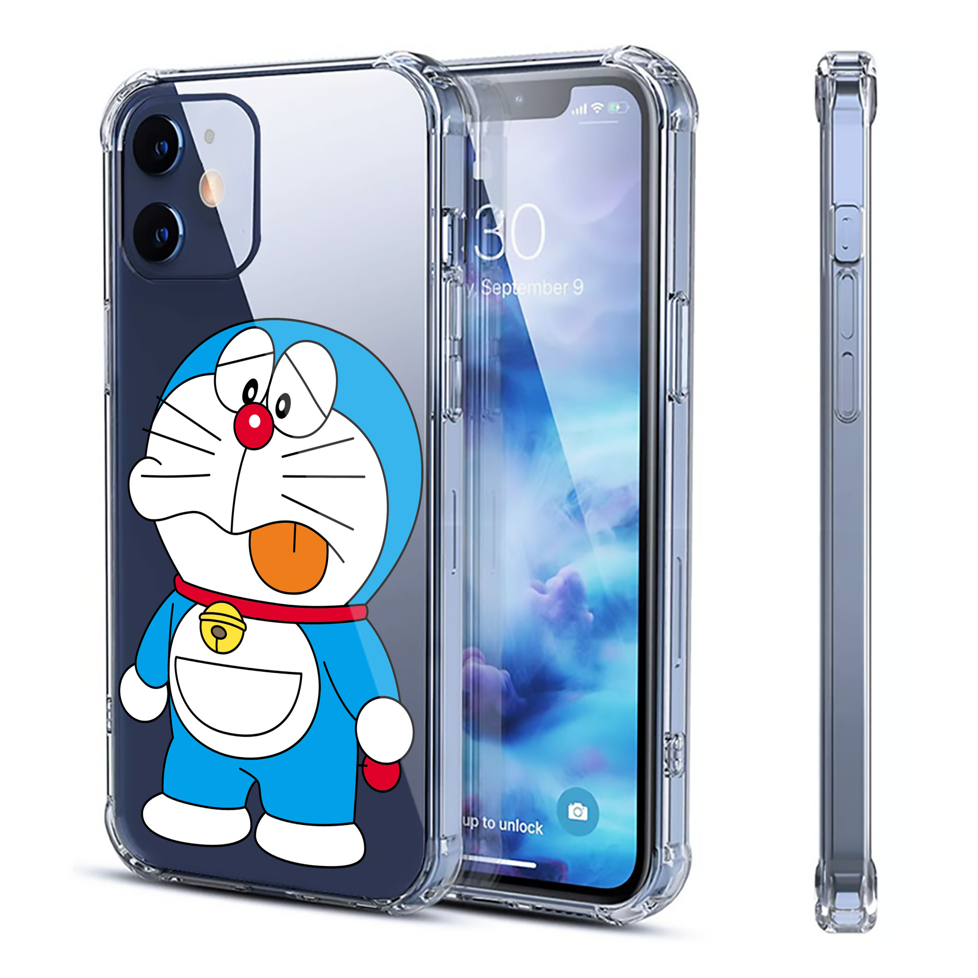 （画像用） ドラえもん Doraemon 【iPhone 12シリーズ対応】透明スマホケース（クリアソフトケース）